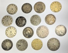 Vintage Watchmakers Estate Elgin  Waltham Pocket Watch Metal Dials Lot