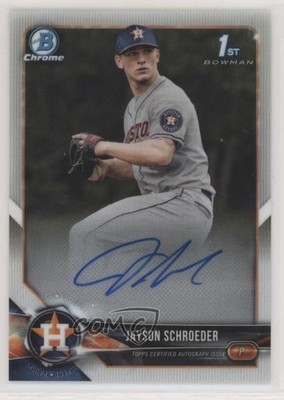 2018 Bowman Draft Chrome Draft Pick Jayson Schroeder #CDA-JSC Auto oe0