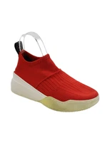 Stella McCartney Womens Slip On Back Logo Knit Sneakers Orange Black Size 35