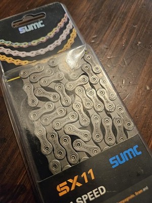 SUMC SX 11EL 11 Speed Bike Chain 1/2'' X 11/128'' 116 Links Gray NEW