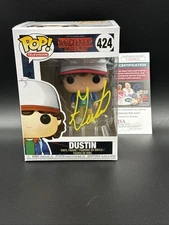 Gaten Matarazzo Signed Stranger Things Funko Pop 424 Dustin Autographed JSA COA
