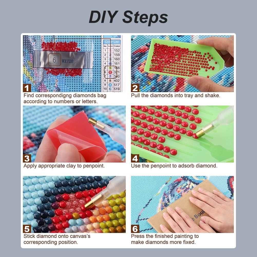 Cat Diamond Art Kits for Adults,5D Bird Diamond Art Painting Kits for Beginners,