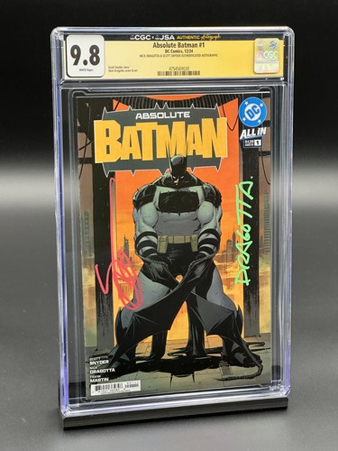 Absolute Batman #1 CGC 9.8 JSA (2024) - Signed Dragotta & Snyder - First Print A