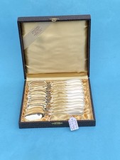 12 Kaffee-/ Teel&ouml;ffel , Perlrand, 90er Silber, K&ouml;rberlin, v. 1945, ohne Gravur