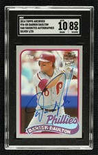 2014 Topps Archives Fan Favorites Silver 1/25 Darren Daulton SGC 8 Auto 1k2s