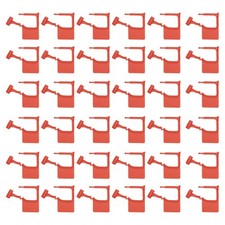 200Pcs Plastic Padlock Seals Tags - Blank Disposable Tamper-Proof Tag, Red