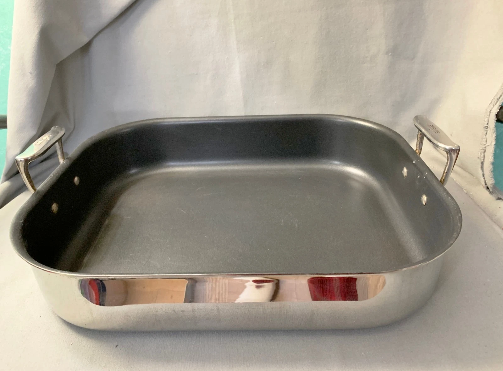 ALL-CLAD 16” X 13” Stainless Steel Nonstick ROASTER Roasting Roast Pan NICE
Opens in a new window or