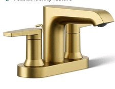 Kohler Hint  Centerset bathroom sink faucet, K-97094-4-2MB Brushed Moderne Brass