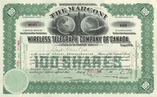 Marconi Wireless Telegraph Co. of Canada - Uncanceled 1906 dated Canadian Stock