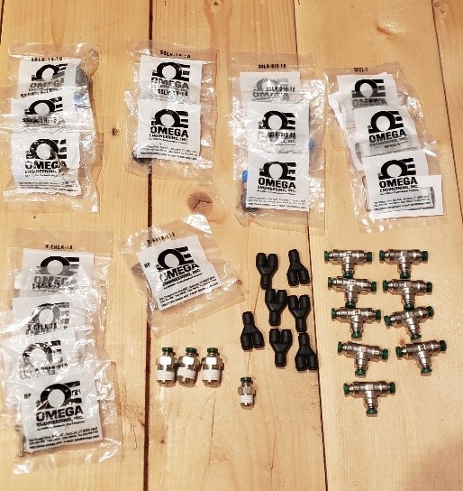 Parker Prestolock/omega engineering new T Valves nozzles tube tees large lot