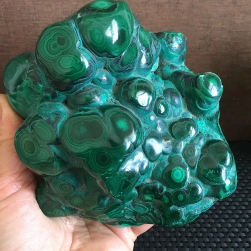 1620g Natural polished malachite   quartz crystal   specimen md3818