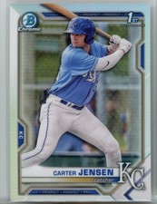 2021 Bowman Chrome Draft 1st Bowman Refractor Carter Jensen #BDC-106 Royals