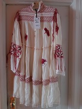 100 Authentic ZARA White Embroidered Dress  Limited Edition  439 Tax Size: XS-S