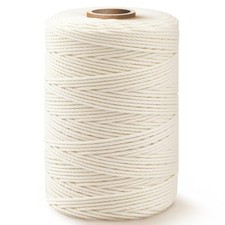 SMART&CASUAL 600 Feet 2mm Cotton Butcher Twine String 600 Feet, Natural White 