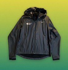 Nike Shield Women s Lined Therma Windbreaker Hoodie Jogging Jacket Black Small