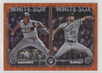 2024 Update Orange Crackle Foilboard Lane Ramsey Edgar Navarro Rookie RC 0q3