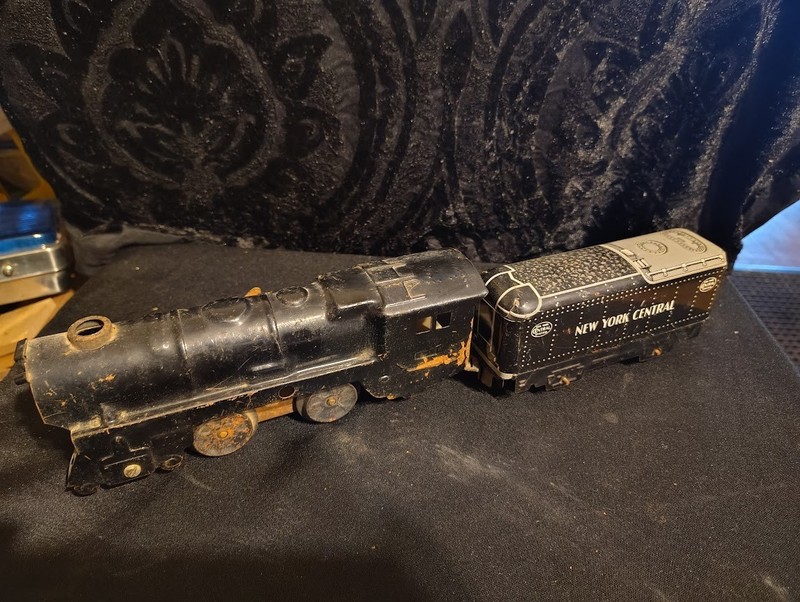 Antique Marx & Co. #666 Steam Locomotive 1940 with tender "New York Central"