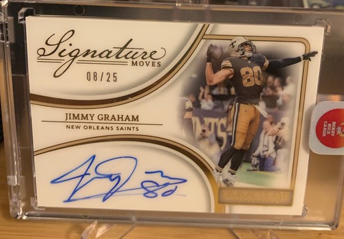 🔥 2024 Panini IMMACULATE SIGNATURE MOVES Jimmy Graham AUTO /25 SM-GRM SAINTS 👀