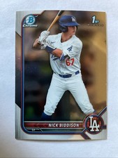 2022 Bowman Chrome Draft NICK BIDDISON 1st Bowman Philadelphia PHILLIES #BDC-165