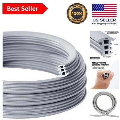 #ad Weather Resistant EPDM Rubber Strip 25ft for Effective Concrete Repair Solutions $85.48