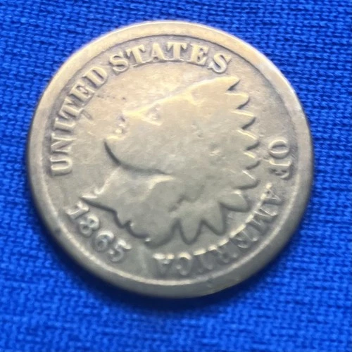 1865 Indian Head Cent United States Coin Good Condition Variety 3 (1864-1909)