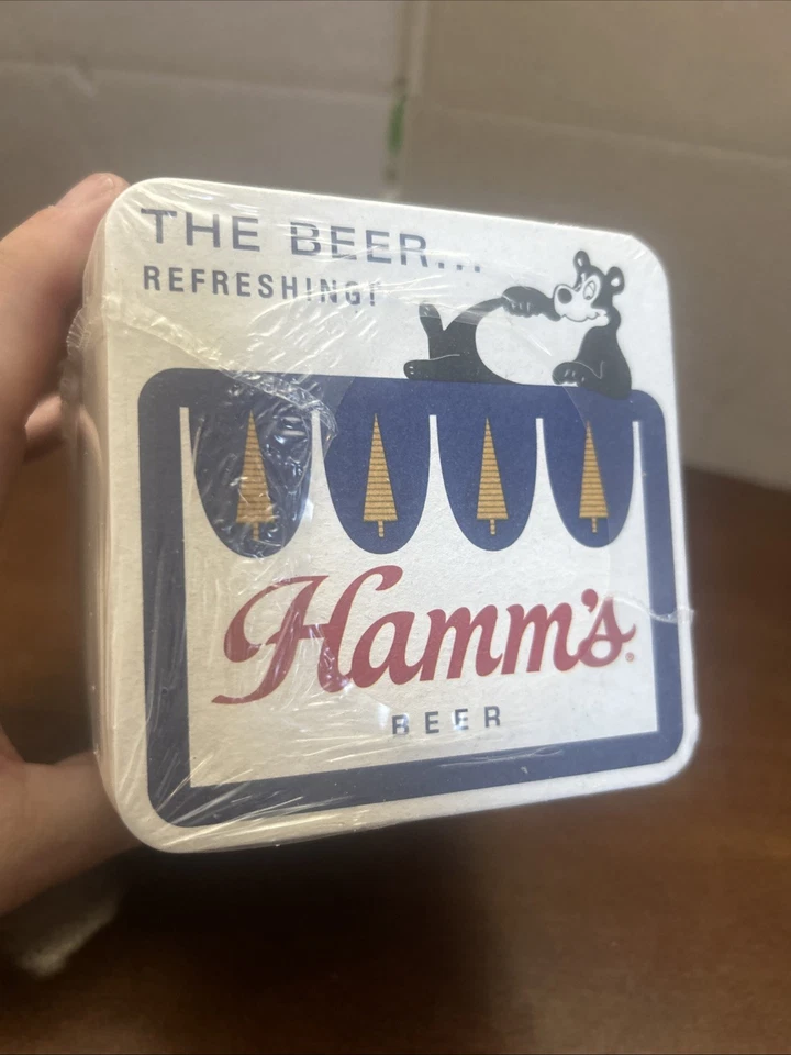 Hamm’s BEER Posavasos Paquete 125 ¡NUEVO CON EL OSO! Stock antiguo de 2017 Foto 2 de 4