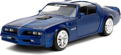 Jada 1:24 Big Zeit Muskel 1977 Pontiac Trans AM Phönix Blau Mit Adler Druckguss