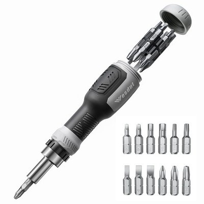 Wesdut 13-in-1 Ratchet Screwdriver Set Tool All in One, [Built to Last] Black 