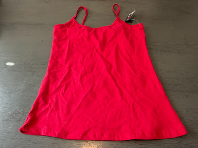 NWT red NATURAL UNIFORMS cami  tank top shirt size medium