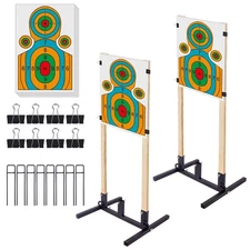 Adjustable Target Stand Base for Paper Shooting Targets, Durable H Shape Shoo...