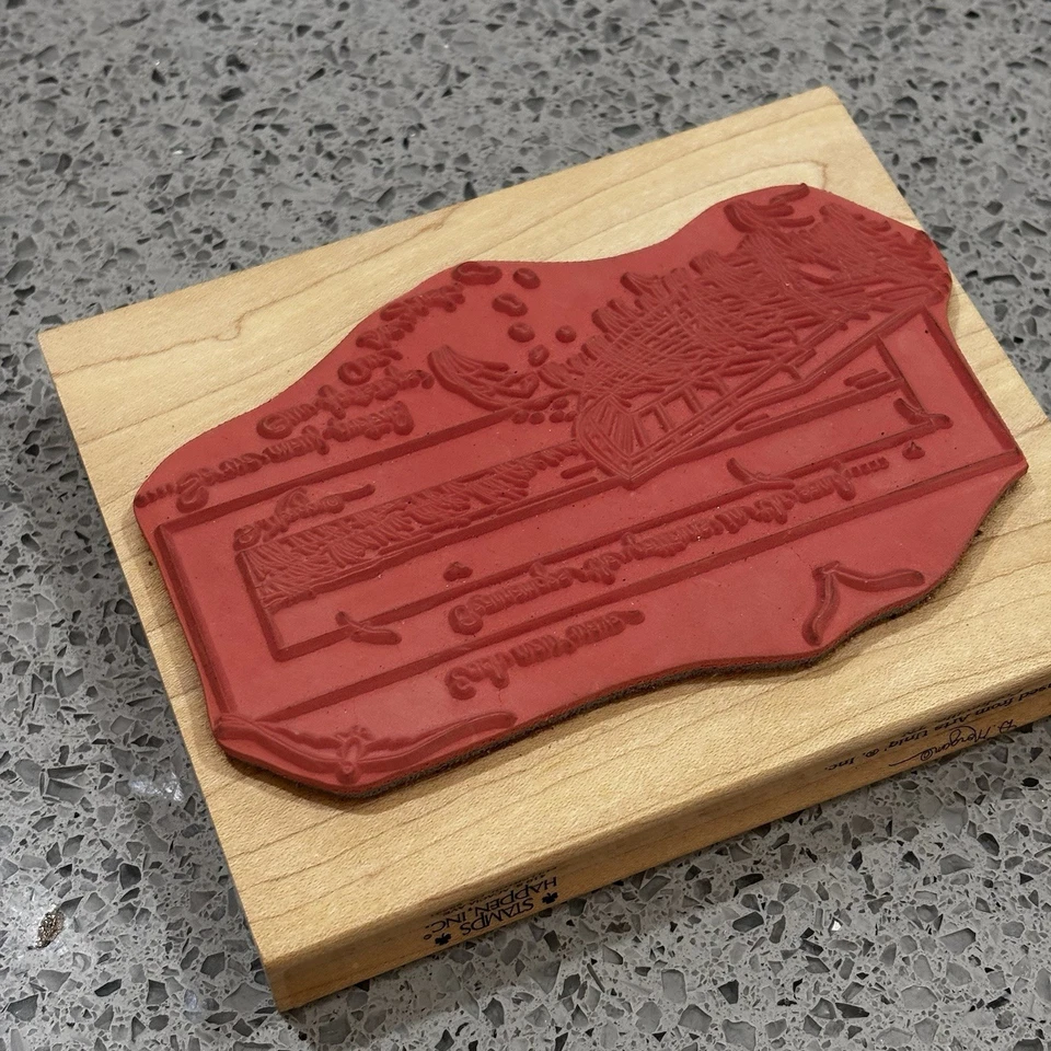 Sello Morgan ESCENA DE BARCO Montaje de Goma Grande Océano Playa Lago Hacer Tarjetas Artesanías Foto 4 de 4