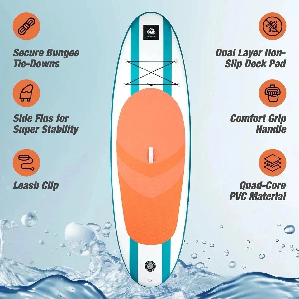 ROC Inflatable Stand Up Paddle Boards with Premium SUP Paddle & Aqua Kayak Seat - Image 3 of 4