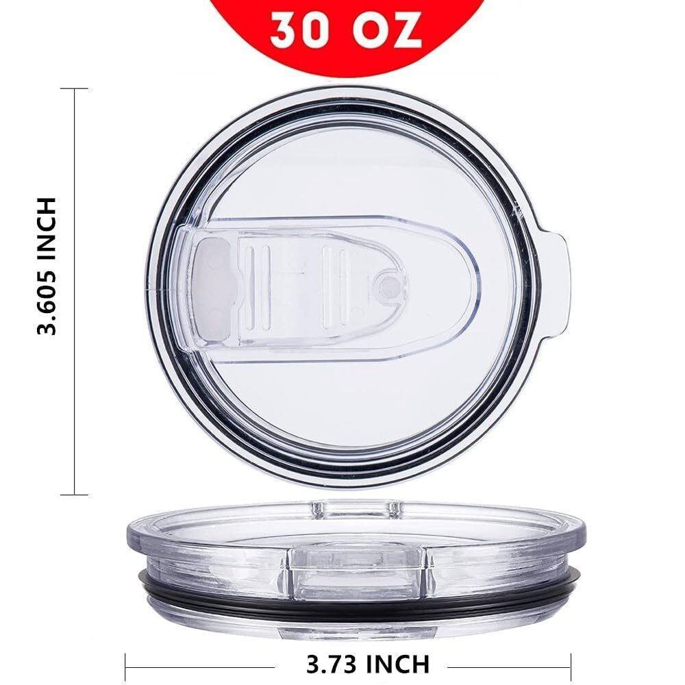 Spillproof 30 Oz Tumbler Lids for Stainless Steel Travel Mug Set of 2