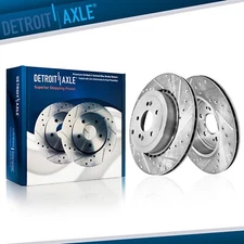 Rear Drilled Slotted Disc Brake Rotors for 2018 - 2025 Kia Stinger Genesis G70