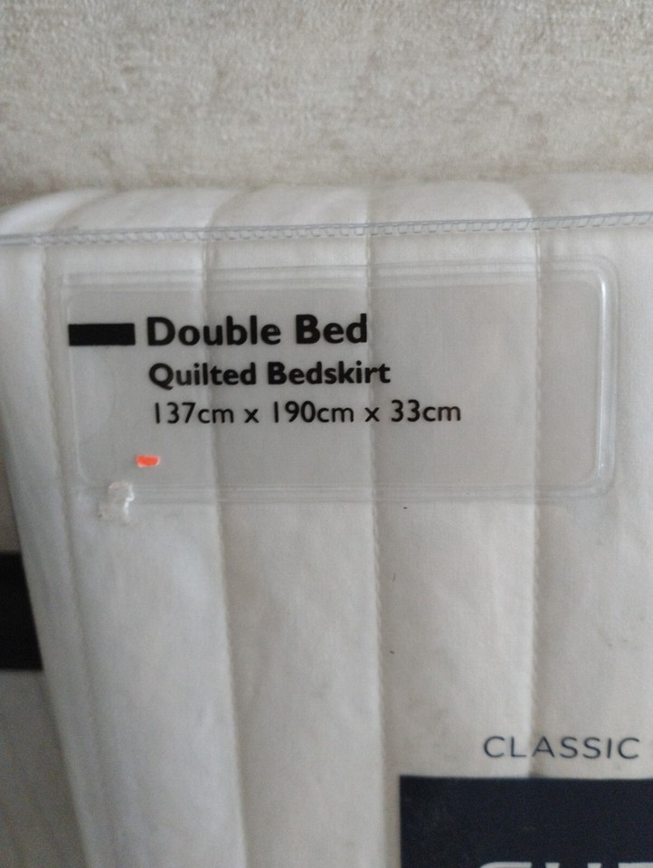 Sheridan Australia Double Bed Quilted Bedskirt Pure White Brand New eBay
