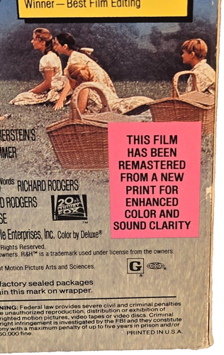 VTg 1990 Silver Anniversary Edition w/Insert The Sound of Music 2-Tape VHS Set - Picture 9 of 9