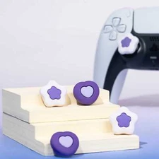 GeekShare Joycon Thumb Grips for PS5/PS4 NSPRO Joystick Cover 4PCS Cream Heart