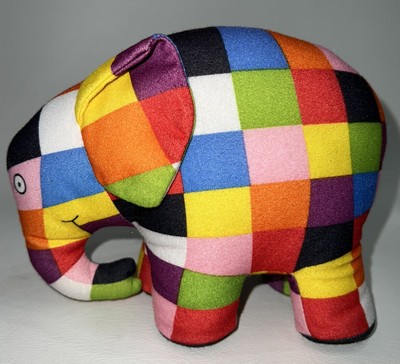 Peluche éléphant vintage 1993 Elmer patchwork 8