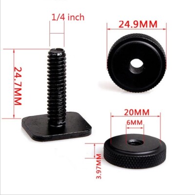 Blitzschuh Adapter 1/4'' Gewindestift Dual Muttern Stativschraube Fotoschraube 