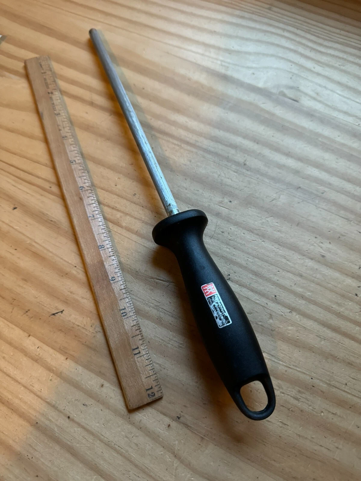 Zwilling J.A. Henckels Knife Sharpener Honing Rod Wand Steel Germany 13.75"L
