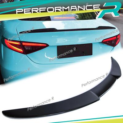 Schwarz Lackiert Spoiler Heckspoiler Lippe Flügel für Alfa Romeo Giulia 952 16+