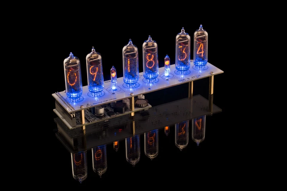 IN-14 DIY KIT Nixie Tubes Clock LED RGB USB Musical 12/24 Hour Form - WITH TUBES - Image 3 of 4