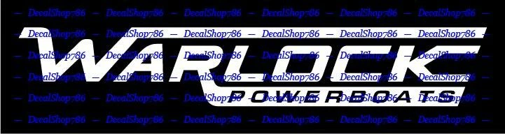 Warlock Boats II - Outdoor Sports - Vinyl Die-Cut Peel N' Stick Decals/Stickers