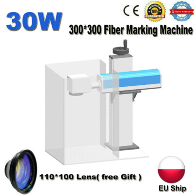 Portable 30W 110*110mm Fiber Laser Marking Machine For Metal Steel Split EU Ship