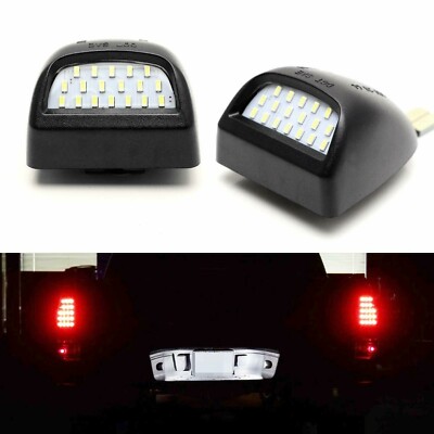Full White LED License Plate Light Kit For Silverado GMC Sierra 1500 2500 3500 E