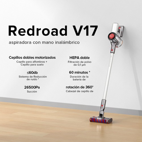 Redroad V17 Aspiradora Escoba Sin Cable Potente 26500pa Aspirador Escoba Batería | eBay