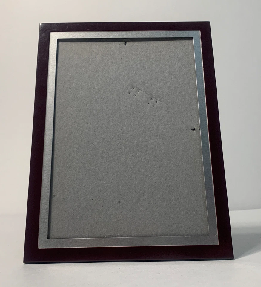 Marco de fotos de plástico delgado moderno rojo elegante granate 5x7 Foto 3 de 4