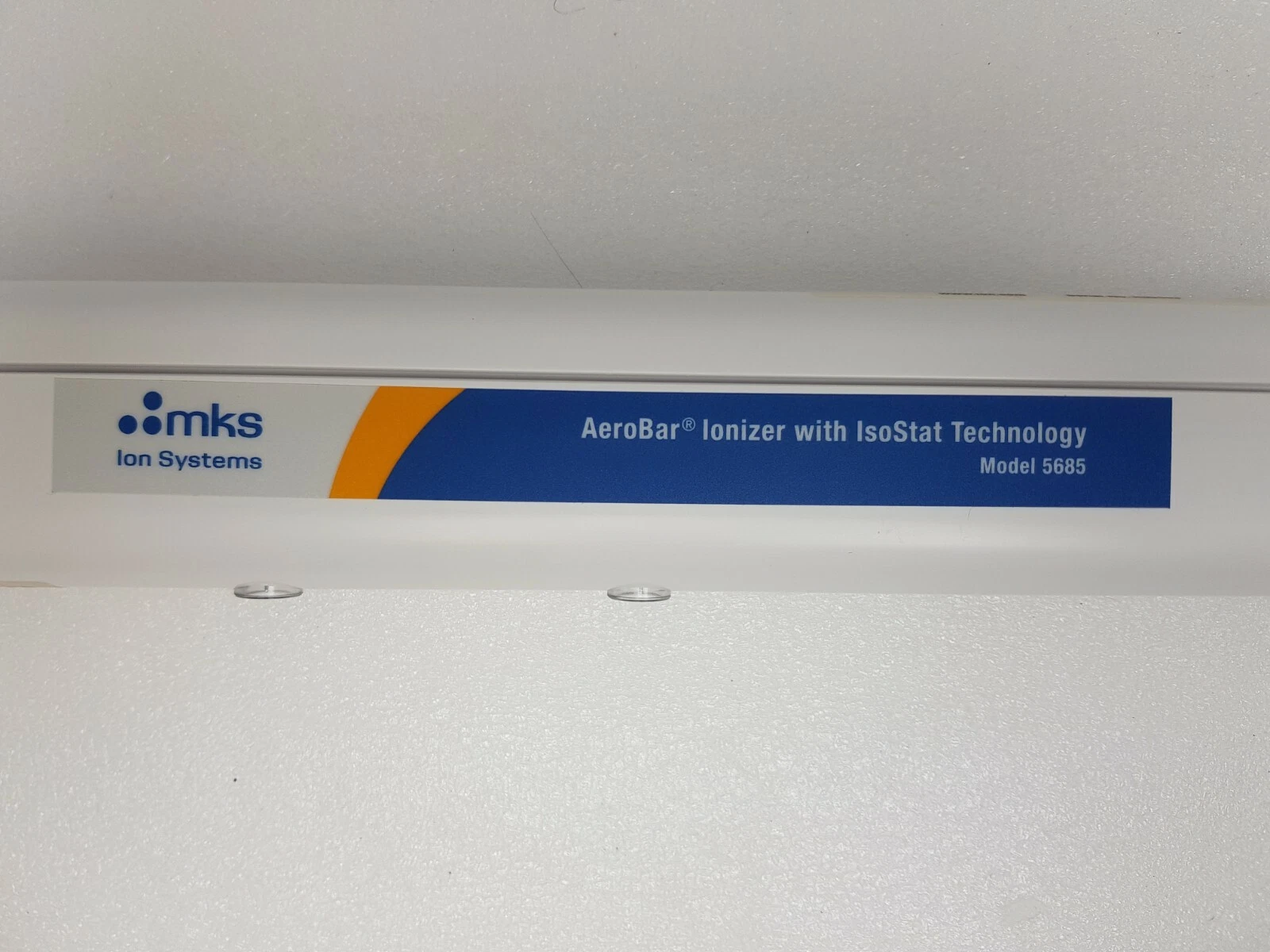 Front label: MKS Ion Systems AeroBar Ionizer with IsoStat Technology, Model 5685