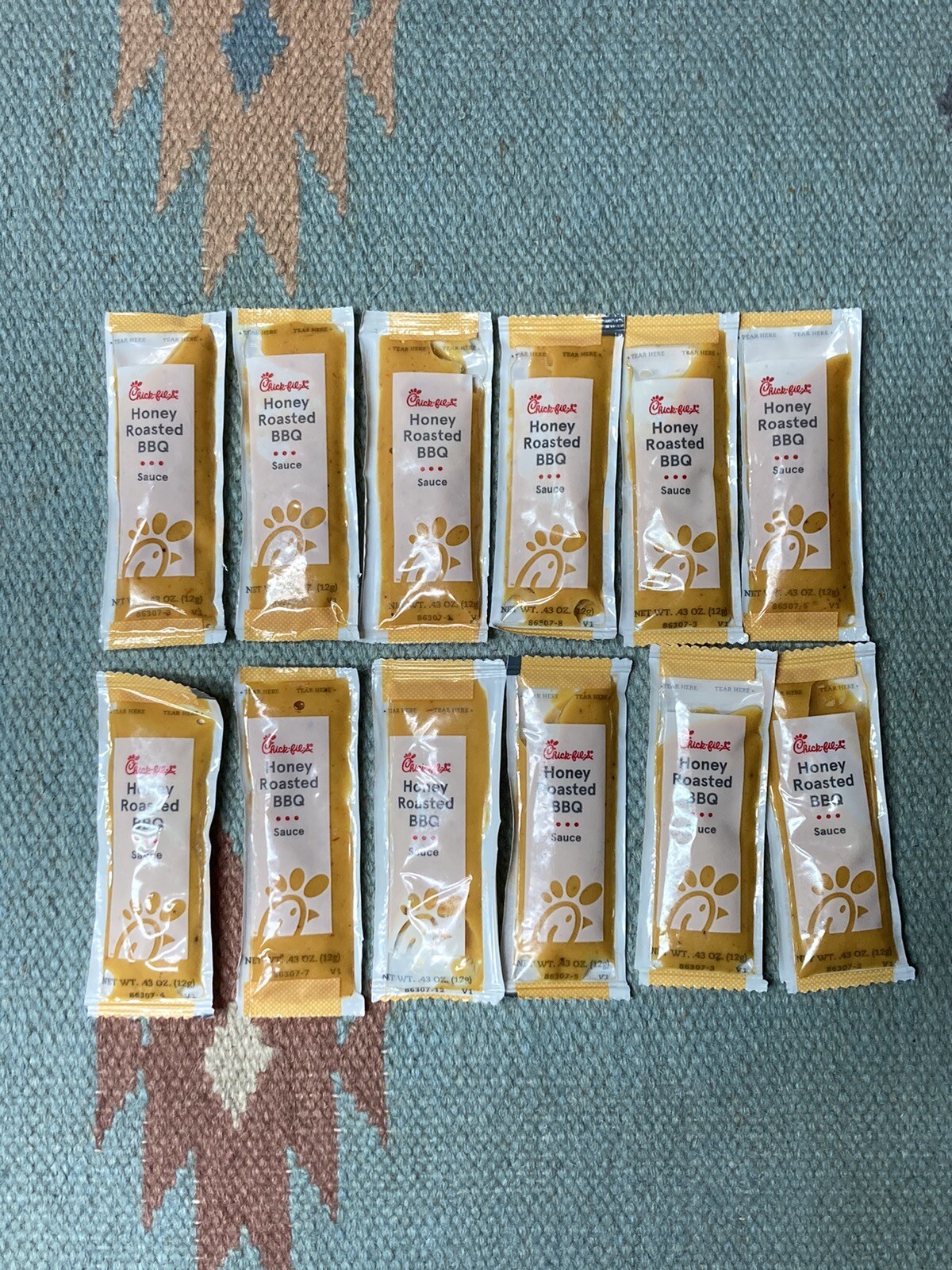 12 ChickfilA Honey Roasted BBQ Dipping Sauce Packets Barbecue .43 OZ FRESH eBay
