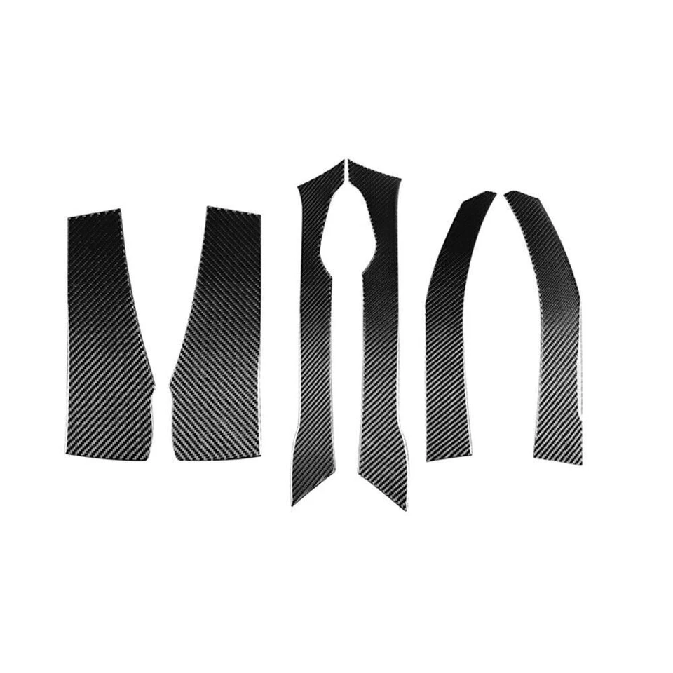 For Dodge Challenger 15-23 Vinyl Carbon Fiber Car Interior Rear Seat Cover Trim — 第 2/4 张图片